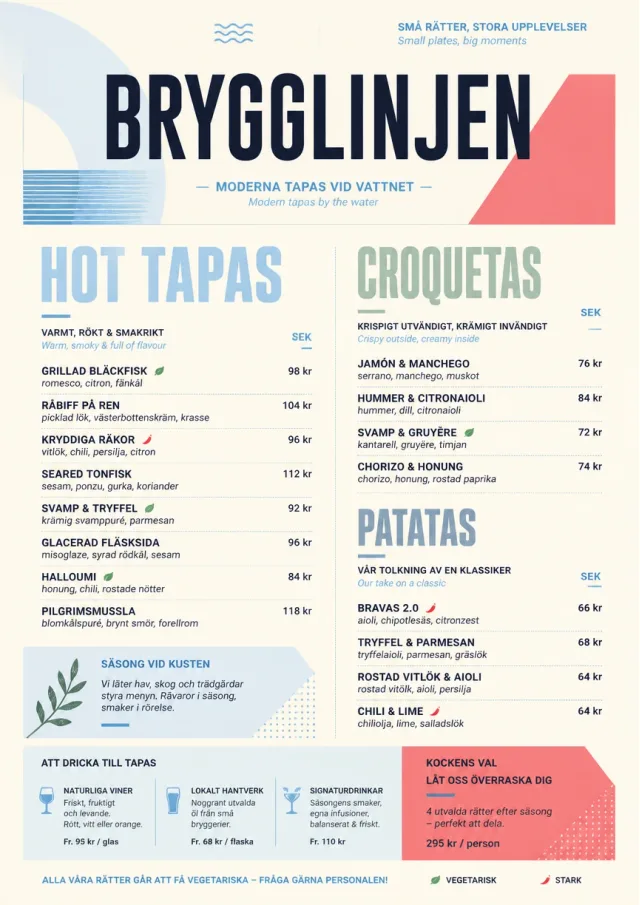 Modern Fusion tapas-menu menu template preview