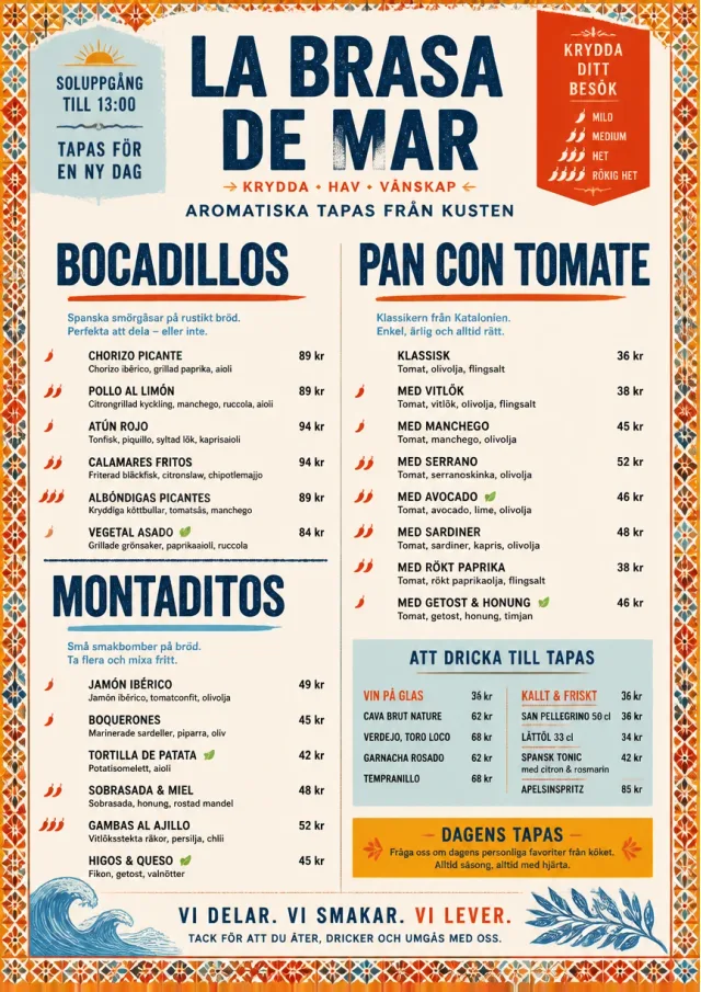 tapas spice market bold tapas-menu menu template preview