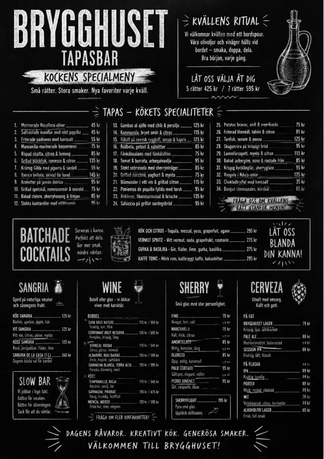 Chef Specials Board tapas-menu menu template preview