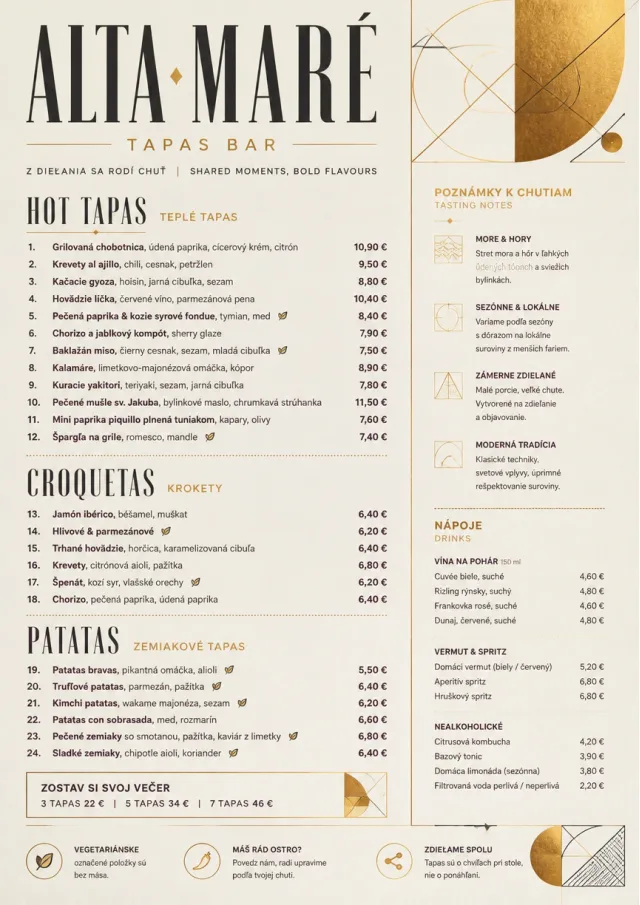 tapas modern fusion tapas-menu menu template preview