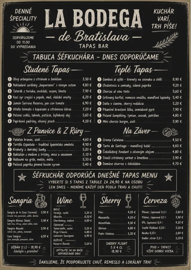 Chef Specials Board tapas-menu menu template preview
