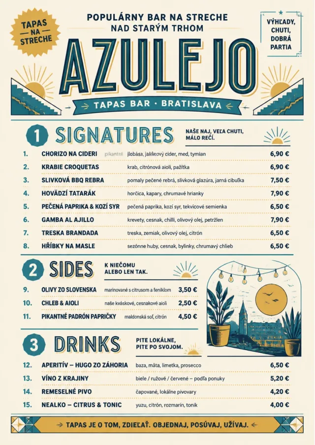 Street Stall Flyer tapas-menu menu template preview