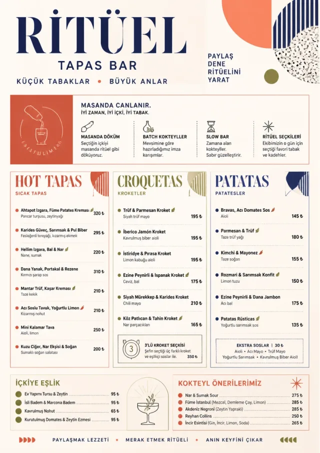 Modern Fusion tapas-menu menu template preview