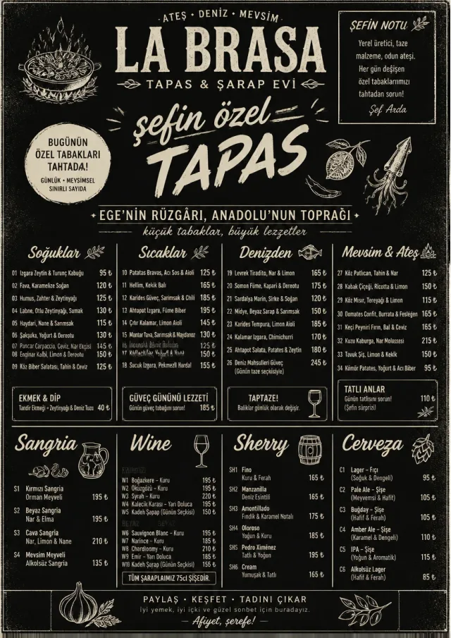 Chef Specials Board tapas-menu menu template preview