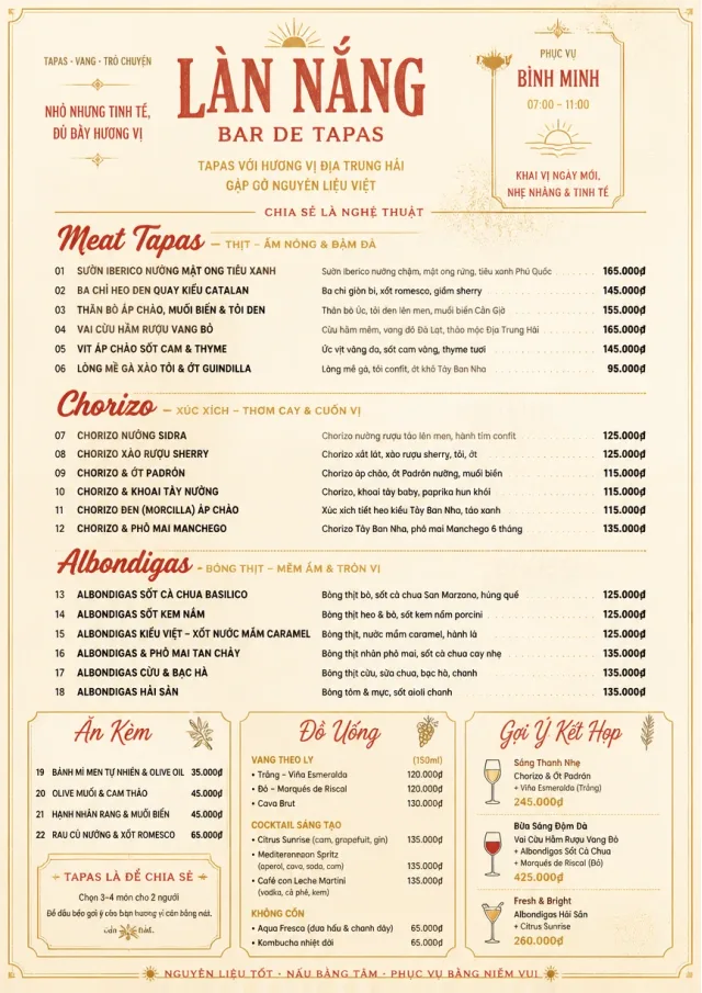 Fine Regional tapas-menu menu template preview