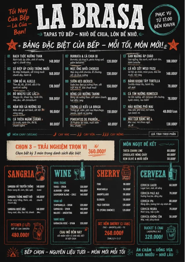 Chef Specials Board tapas-menu menu template preview