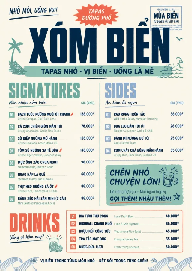 Street Stall Flyer tapas-menu menu template preview