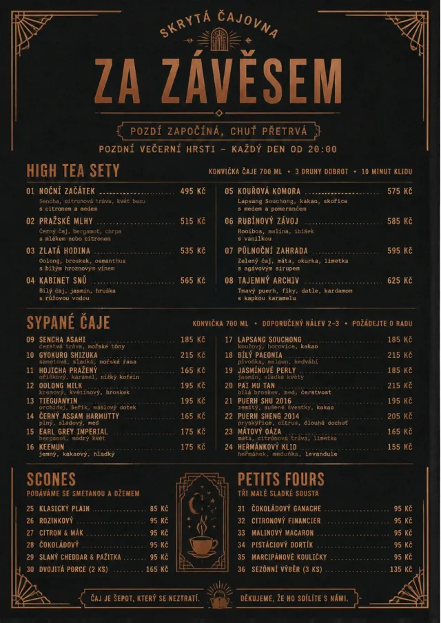Speakeasy Spirits tea-menu menu template preview
