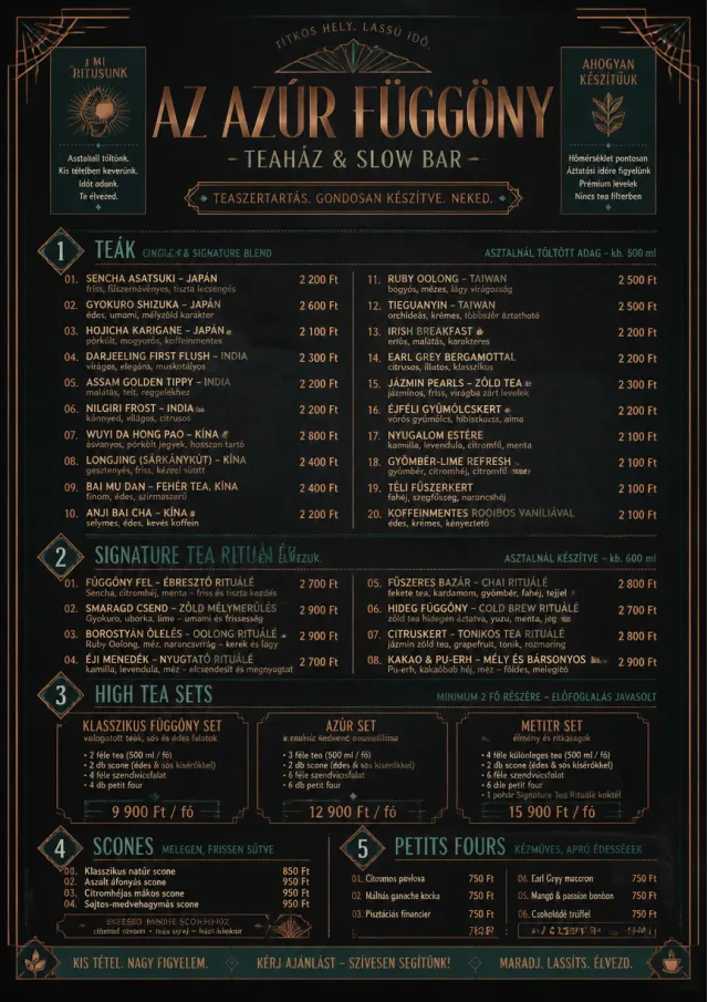 Speakeasy Spirits tea-menu menu template preview