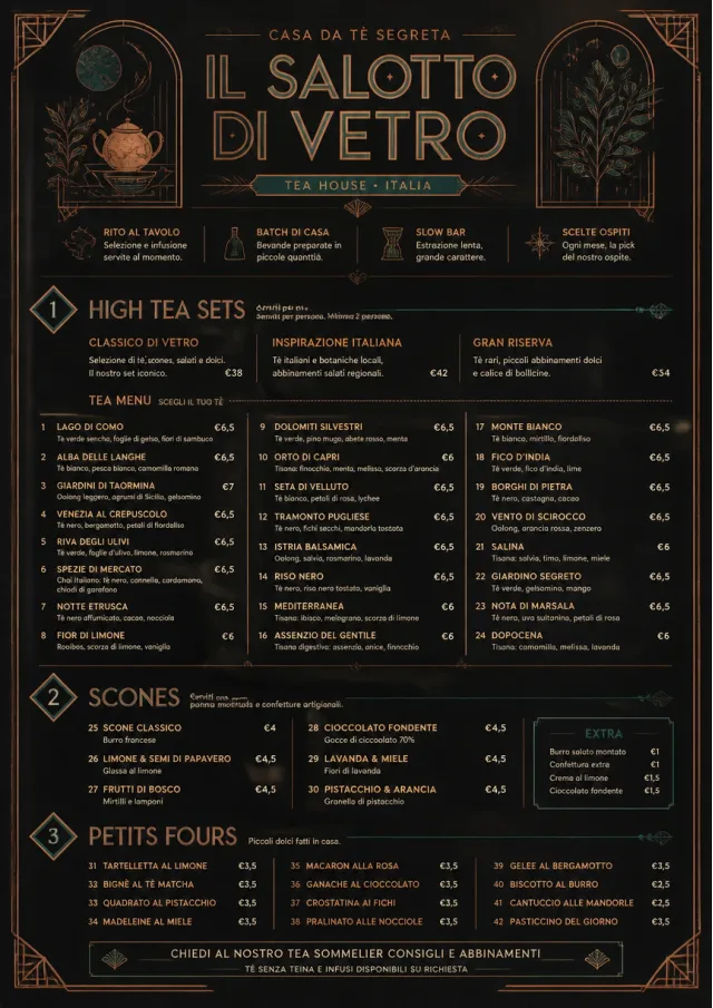 Speakeasy Spirits tea-menu menu template preview