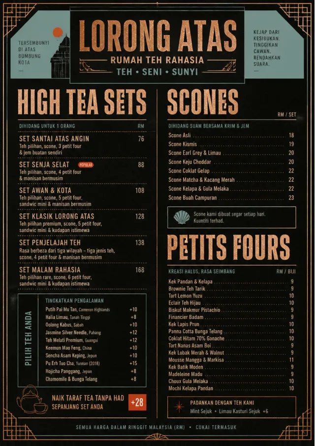 Speakeasy Spirits tea-menu menu template preview
