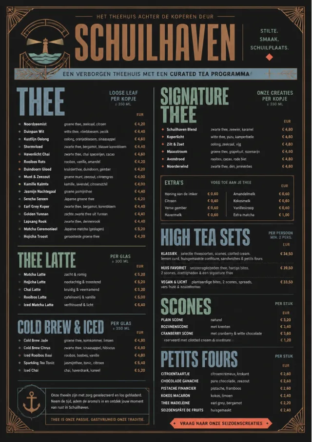 Speakeasy Spirits tea-menu menu template preview