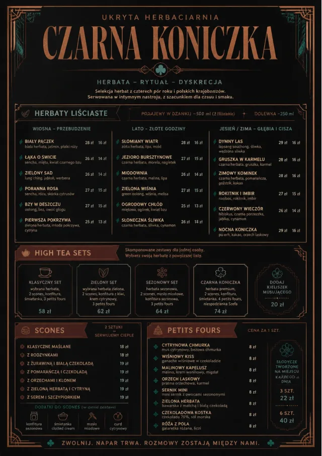 Speakeasy Spirits tea-menu menu template preview