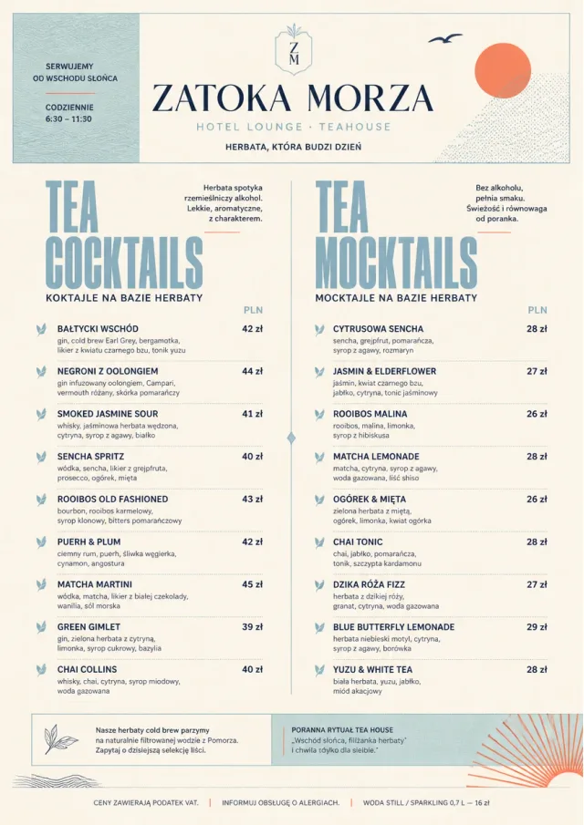 Luxury Hotel Lounge tea-menu menu template preview