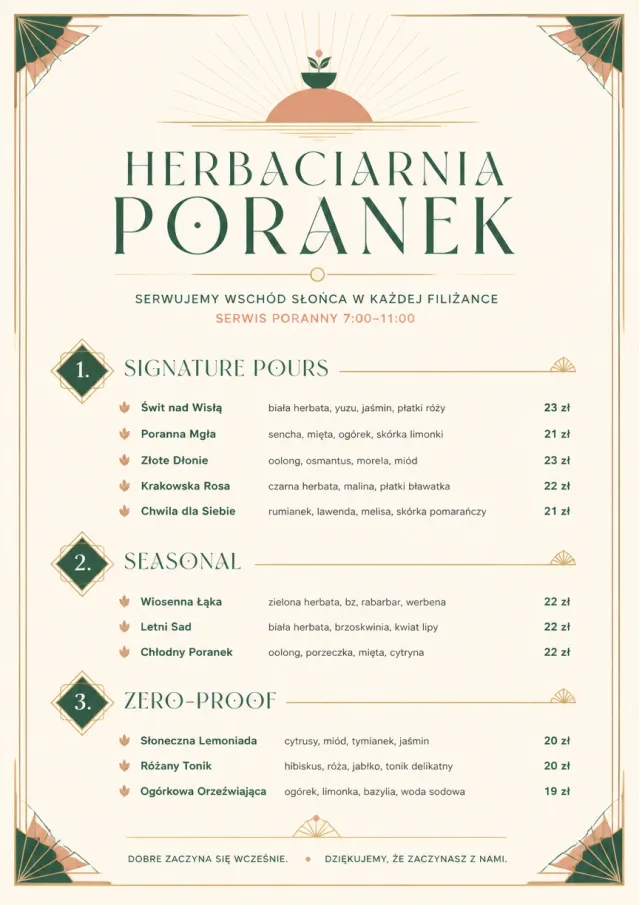 Boutique Pour Card tea-menu menu template preview