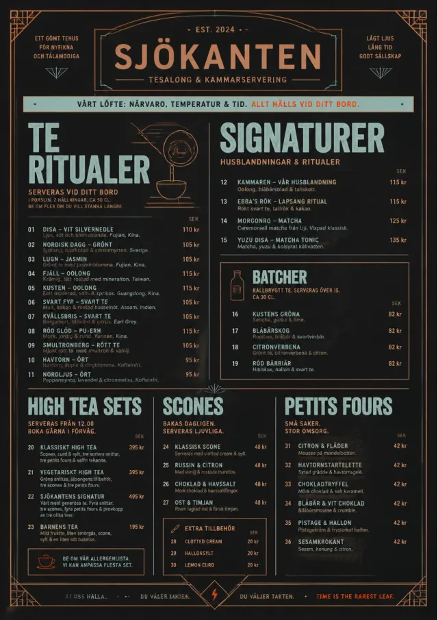 Speakeasy Spirits tea-menu menu template preview