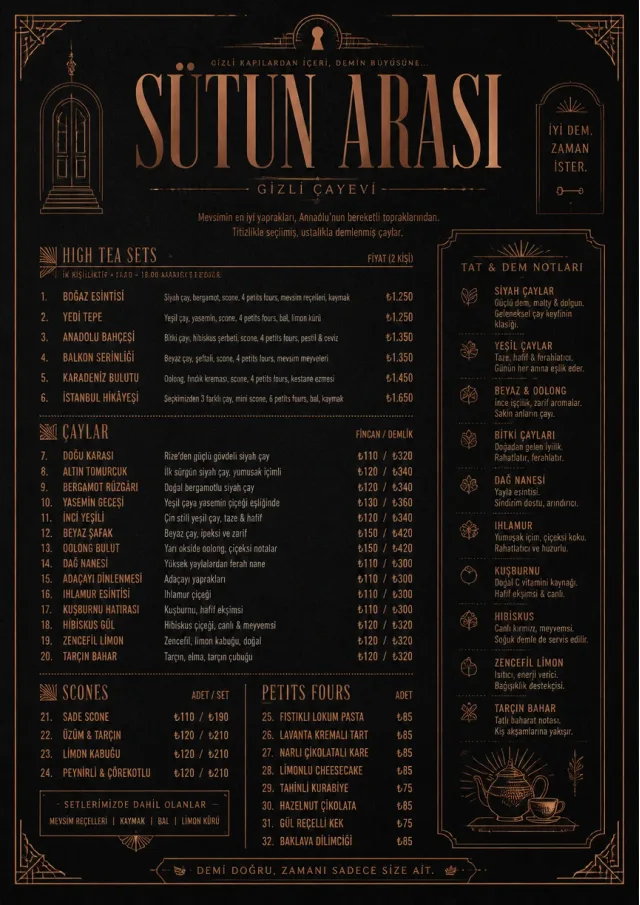 Speakeasy Spirits tea-menu menu template preview