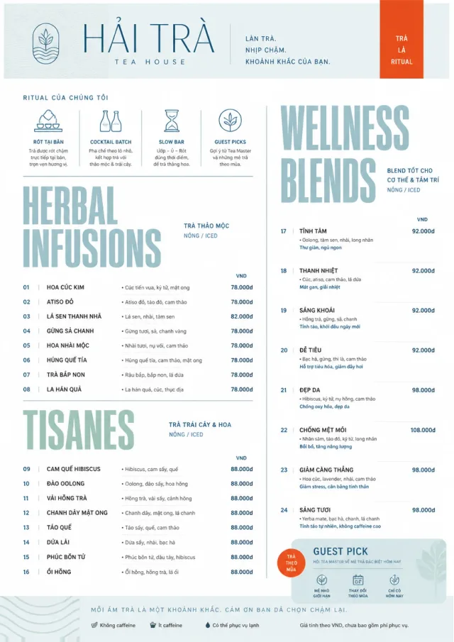 Modern Minimal Pour tea-menu menu template preview