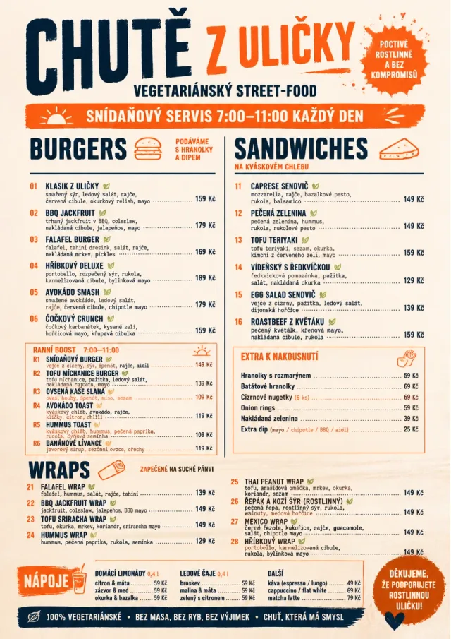 Street Stall Energy vegetarian-menu menu template preview