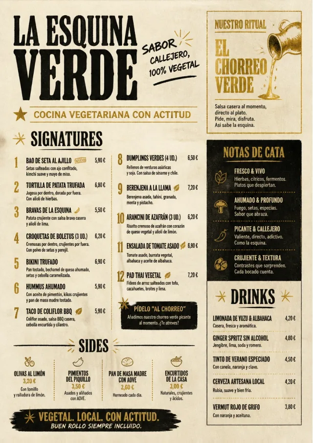 Street Stall Flyer vegetarian-menu menu template preview
