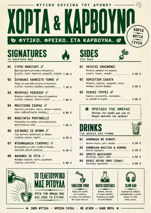Street Stall Flyer vegetarian-menu menu template preview