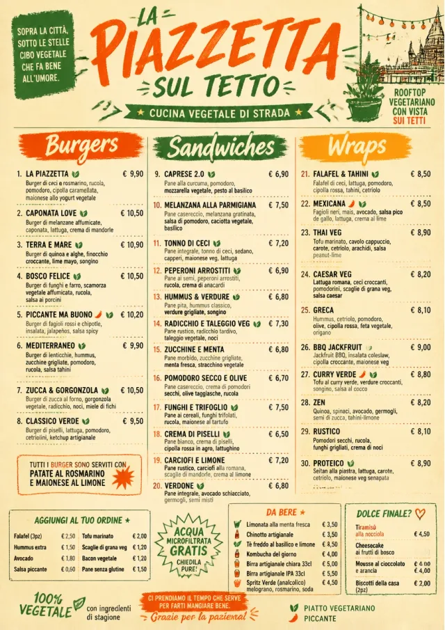 Street Stall Energy vegetarian-menu menu template preview