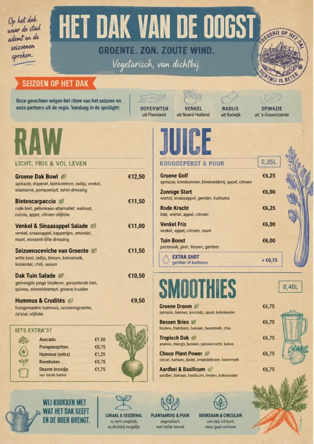 Farm Table Rustic vegetarian-menu menu template preview