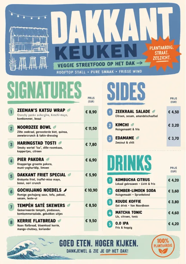 Street Stall Flyer vegetarian-menu menu template preview