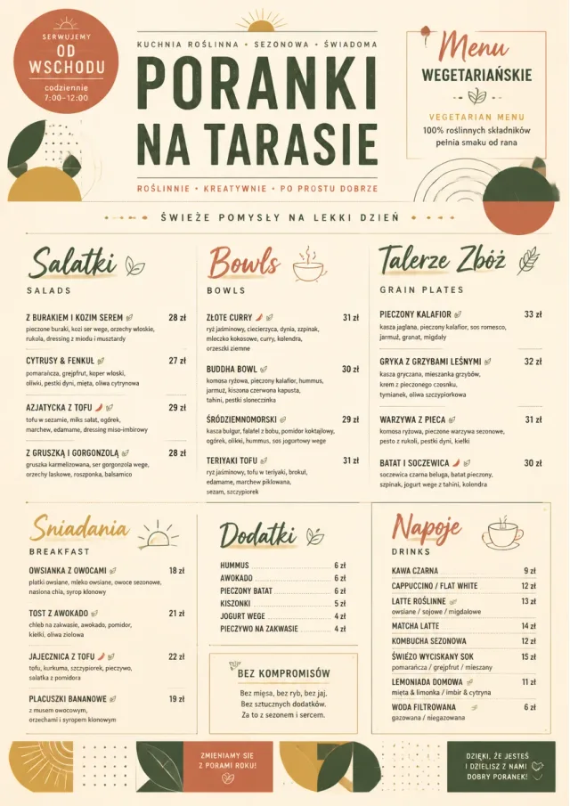 Modern Fusion vegetarian-menu menu template preview