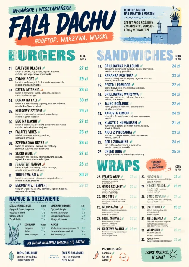 Street Stall Energy vegetarian-menu menu template preview