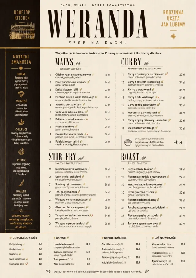 Family Style Feast vegetarian-menu menu template preview