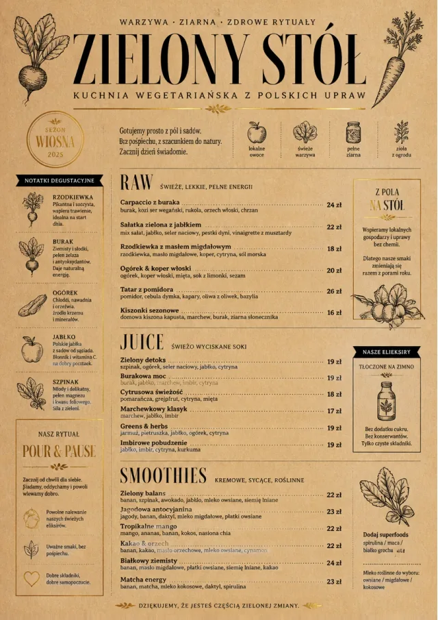 Farm Table Rustic vegetarian-menu menu template preview