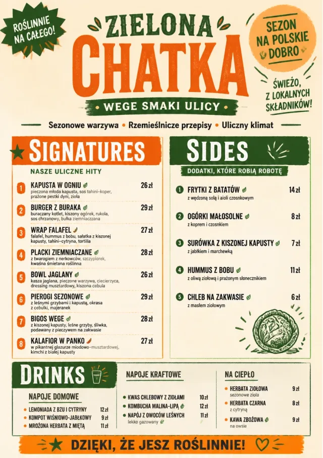 Street Stall Flyer vegetarian-menu menu template preview