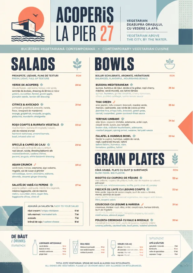 Modern Fusion vegetarian-menu menu template preview