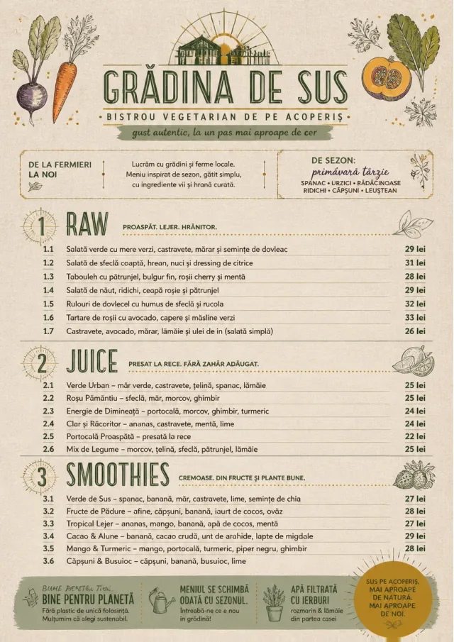 Farm Table Rustic vegetarian-menu menu template preview
