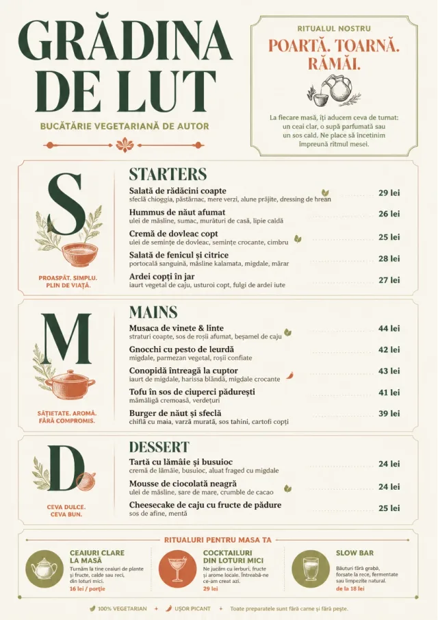 Chef Carte Brève vegetarian-menu menu template preview
