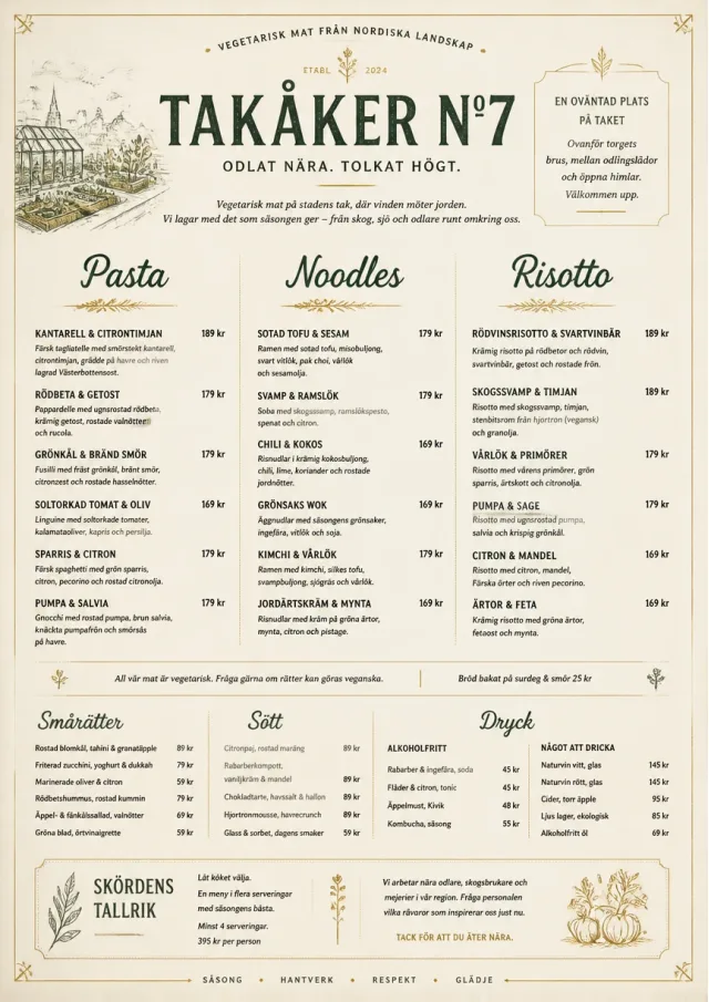 Fine Regional vegetarian-menu menu template preview