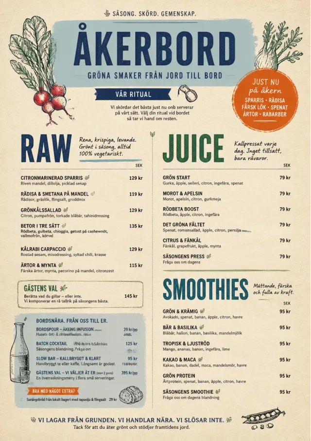 Farm Table Rustic vegetarian-menu menu template preview