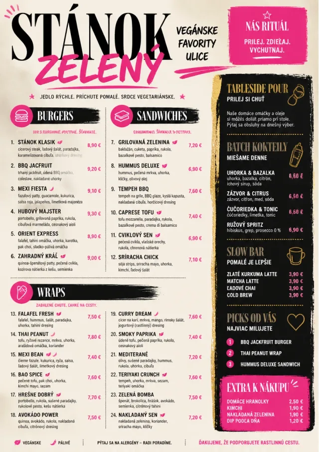 Street Stall Energy vegetarian-menu menu template preview