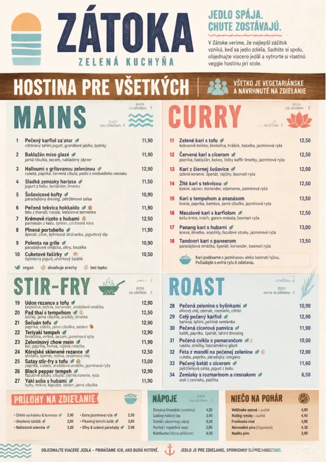 Family Style Feast vegetarian-menu menu template preview