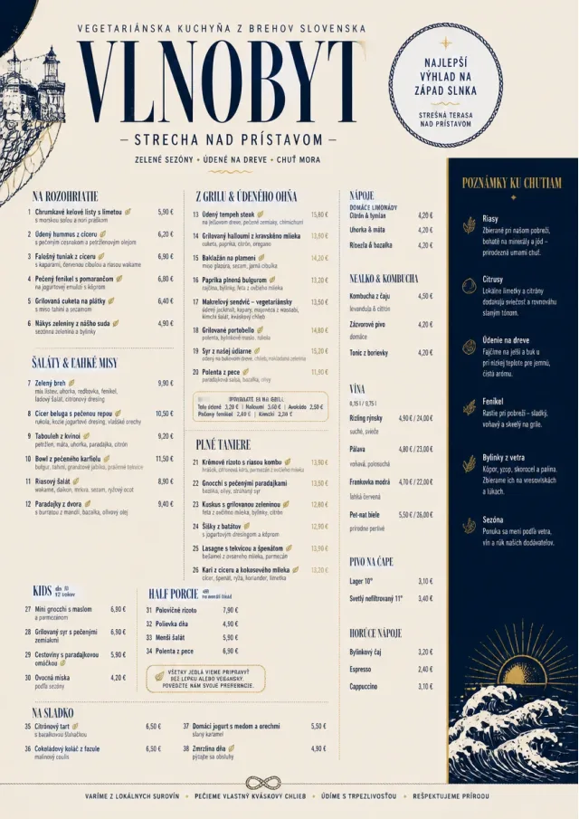 Coastal Regional vegetarian-menu menu template preview