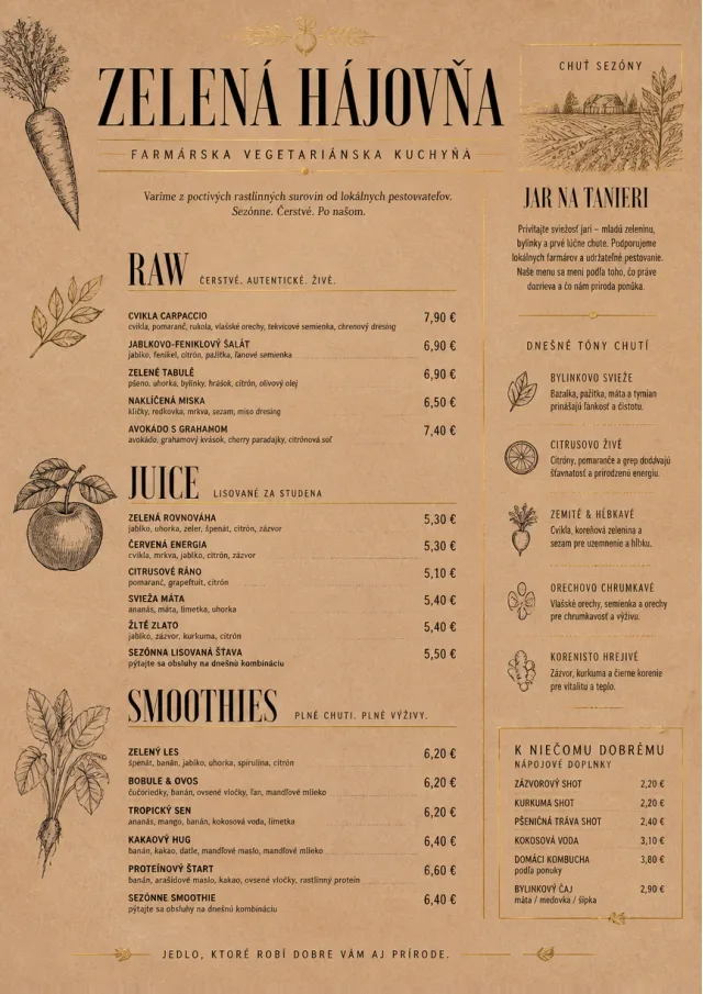 Farm Table Rustic vegetarian-menu menu template preview