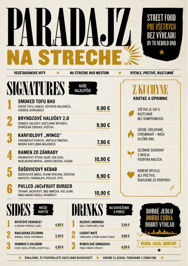 Street Stall Flyer vegetarian-menu menu template preview