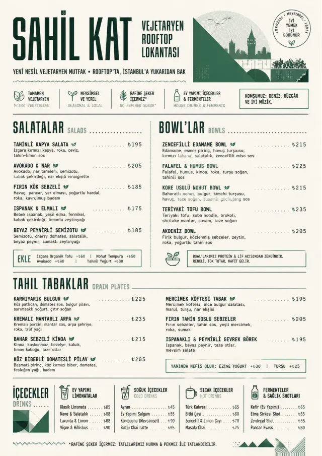 Modern Fusion vegetarian-menu menu template preview