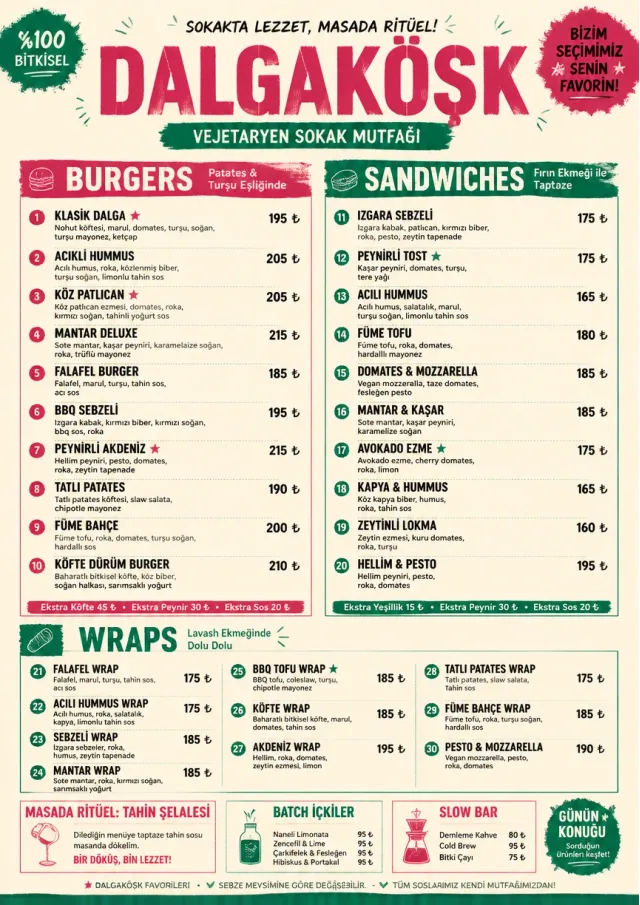 Street Stall Energy vegetarian-menu menu template preview