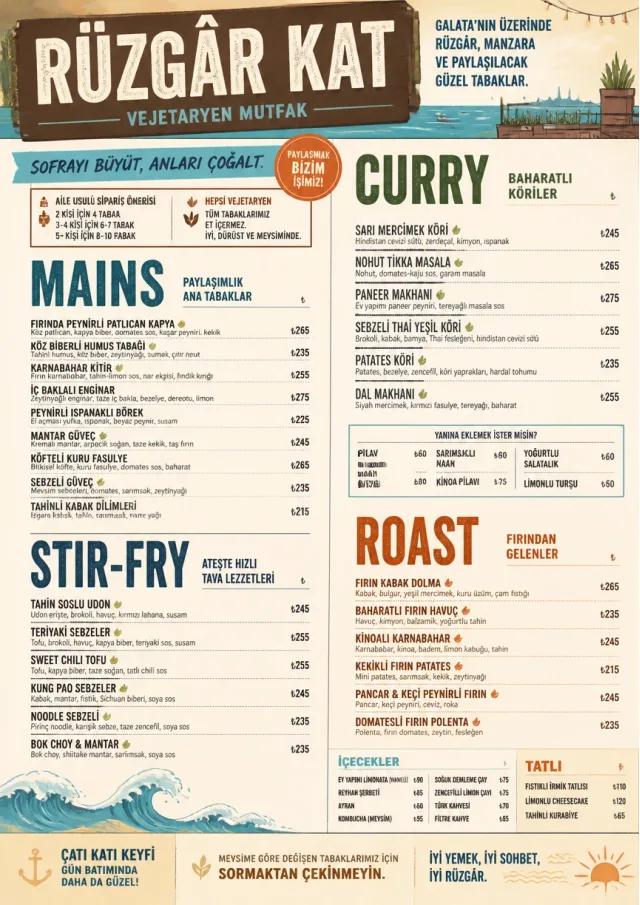 Family Style Feast vegetarian-menu menu template preview