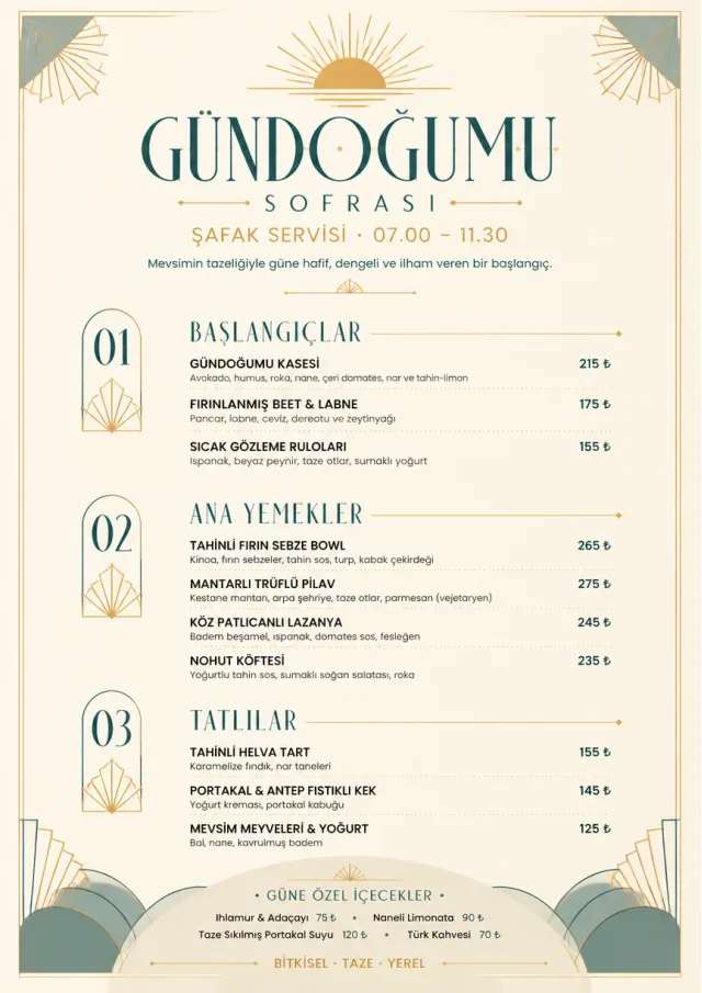 Chef Carte Brève vegetarian-menu menu template preview