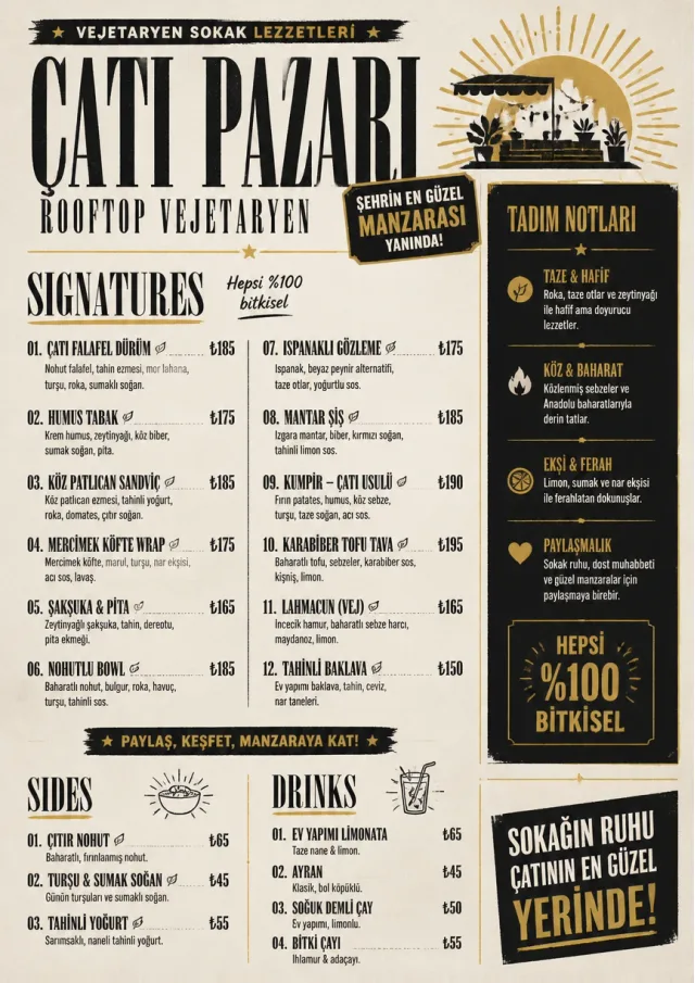 Street Stall Flyer vegetarian-menu menu template preview
