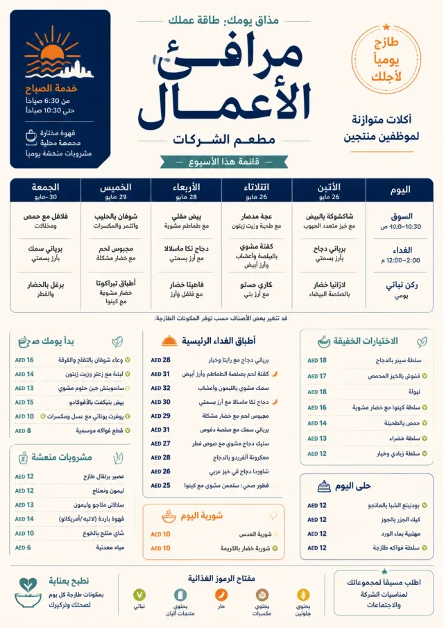 Corporate Canteen weekly-menu menu template preview