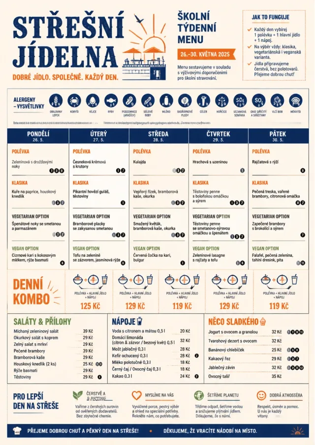 School Canteen weekly-menu menu template preview
